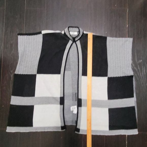 Jones Studio Kimono Womens S Black/White Colorblock Flowy Boho Chic Open… - Picture 5 of 11